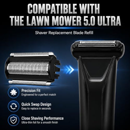 Replacement Blade Compatible with MANSCAPED The Lawn Mower Electric 5.0 - color: 1PC BLACK