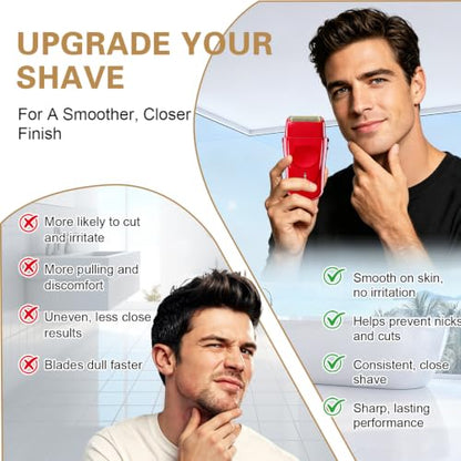 Replacement Head Compatible with BaByliss FX3 Foil Shaver - 2 Pack Red