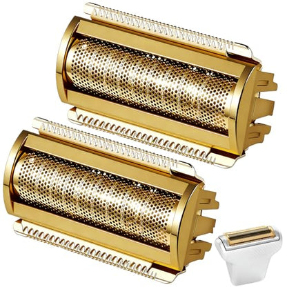 For MANSCAPED Lawn Mower 5.0 Ultra Shaver Replacement Head, Golden, 2pcs - color: Gold-2Pack