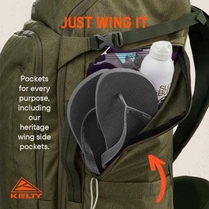 Kelty | Redwing Traveler Backpacks, Travel Pack for Adventure Travel - color: Burnt Olive, size: 50L