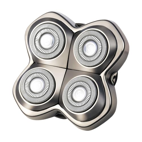1 Pack Pro 4 Shaver Replacement Heads Compatible with Skull Pitbull Series - color: Grey 1 Pack