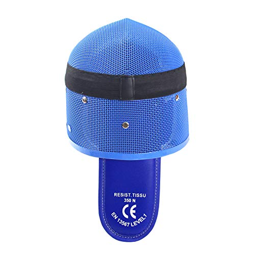 LEONARK Fencing Epee Mask Hema Helmet CE 350N Certified National Grade Masque - Fencing Protective Gear - color: Blue, size: X-Large