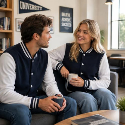 babyhealthy Men's Women's Varsity Baseball Jacket Casual Letterman Bomber Jacket Windbreaker Lightweight Jacket Coat - color: 003 Blue, size: Small
