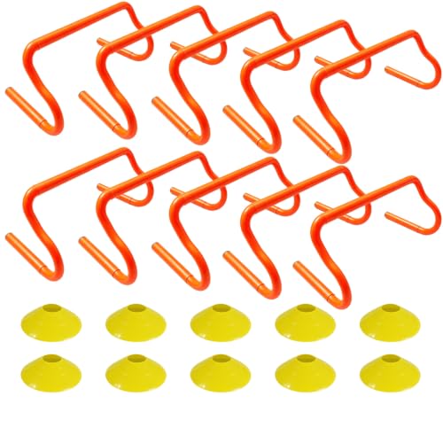 Agility Hurdles Detachable Speed Hurdles Spliced Agility Training Equipment for Soccer, Basketball and Track Drills - size: 9"
