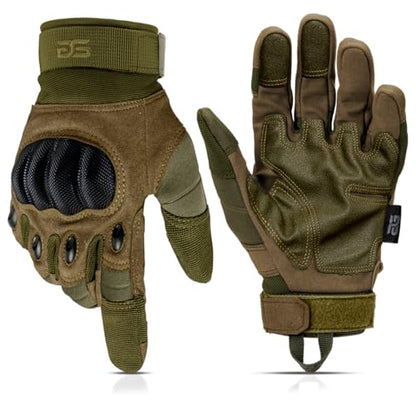 Glove Station Hard Knuckle Utility Gloves, Touchscreen, THKFF, Green, XL - color: Green - Hard Knuckle, size: X-Large