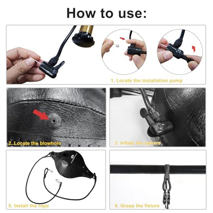 Double End Boxing Speed Bag: Double End Punching Speed Bags for Boxing Reaction Agilit & Hand Eye Coordination Training