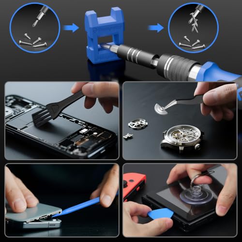 STREBITO Electronics Precision Screwdriver Sets 142-Piece with 120 Bits - color: Blue