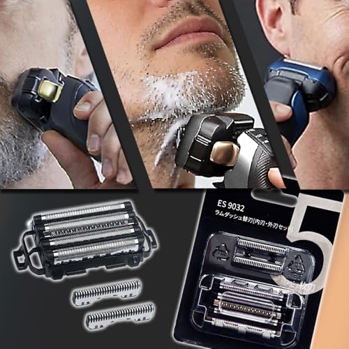 Men's Electric Shaver Replacement Blades and Foil for Panasonic ARC5 5-Blade Shavers, Compatible with WES9032P ES9032 ES9034 ES9036 ES9038, Fits Models ES-LV61, ES-LV65, ES-LV67, ES-LV95, ES-LV97