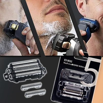 Men's Electric Shaver Replacement Blades and Foil for Panasonic ARC5 5-Blade Shavers, Compatible with WES9032P ES9032 ES9034 ES9036 ES9038, Fits Models ES-LV61, ES-LV65, ES-LV67, ES-LV95, ES-LV97