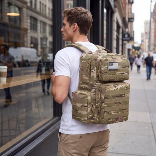 TILYMOL Military Tactical Backpack for Men & Women, 30L Assault Pack - color: Yellow Camo, size: 30L