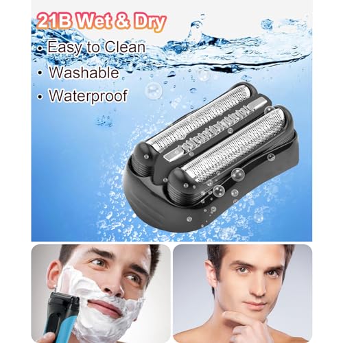 2 Pack Series 3 21B Replacement Head Compatible with Braun S3