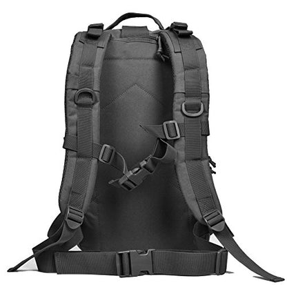 REEBOW GEAR Tactical Backpack for Men Army Molle Military Style Assault Pack Bug Bag Backpacks Daypack (34L Black) - color: 01 Black