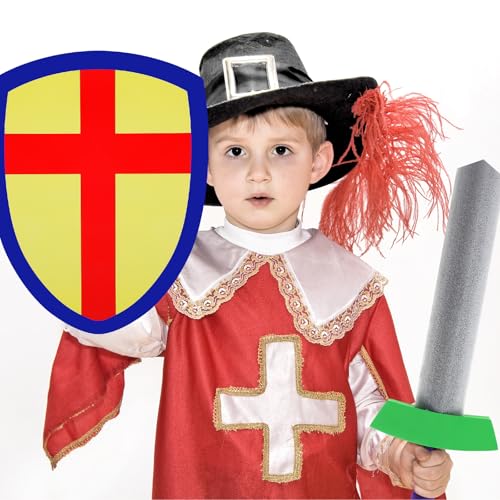 6 Set Foam Sword and Shield for Kids Medieval Knight Joust Set