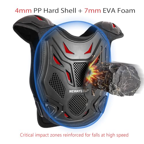 Kids Dirt Bike Gear, Motocross Armor Body Guard Vest Suit (Green) - color: Green