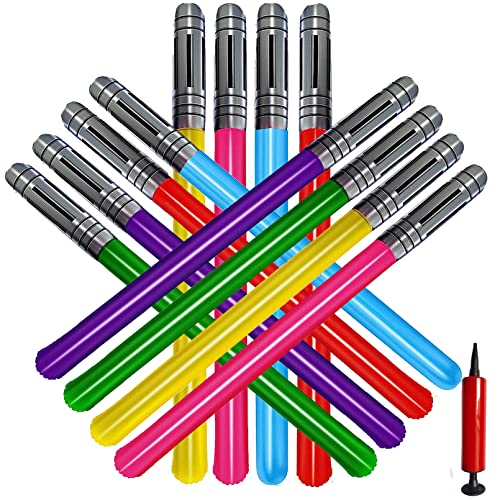 smilixin 13 Pieces Inflatable Light Saber Sword Toys,6 Colors