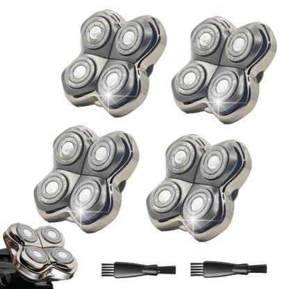 4 Pack 4-Shaver Replacement Heads for Skull Pitbull Series - size: 4 Repl Head