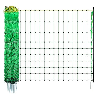 VEVOR Electric Fence Netting, 50" H x 164' L, Livestock Net Fencing with Posts & Stakes, Portable Mesh Nets for Goats, Sheep, Deer, Hogs, Dogs, Electric Fencing for Backyards, Gardens, Farms, Ranches - size: 50in x 164ft, style: Livestock