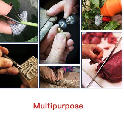 30 Pack Rotary Tool Finger Cots Cut Resistant Protector Finger Covers Finger Guards for Mini Cordless Rotary Tool Stone Carving Polishing Diamond Burrs Jewelry Polisher Polishing Buffing Wheel