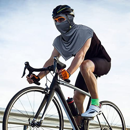 Balaclava Summer Protection Face Mask Breathable Motorcycle Hood Helmet Liners Outdoor Cycling Hiking Sports - color: Light Grey.