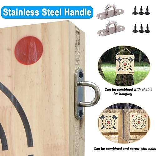 Axe Throwing Wooden Target & Knife Throwing Wooden Target with Steel Chain
