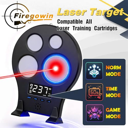 Dual Electronic Practice Targets Bundle – Portable Scoring Target with 4-Zone Display & Compact Steel Sound Feedback Target for Indoor Skill Training Kit