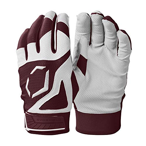 EvoShield SRZ-1™ Batting Gloves - Adult and Youth Sizes - color: Maroon, size: Medium, style: Adult