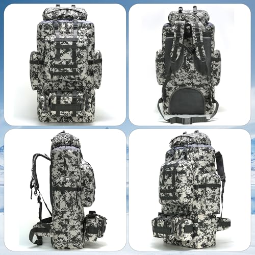 King'sGuard 100L Camping Hiking Backpack Molle Rucksack Military Camping Backpacking Daypack - color: Citycamo