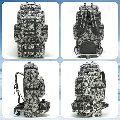 King'sGuard 100L Camping Hiking Backpack Molle Rucksack Military Camping Backpacking Daypack - color: Citycamo