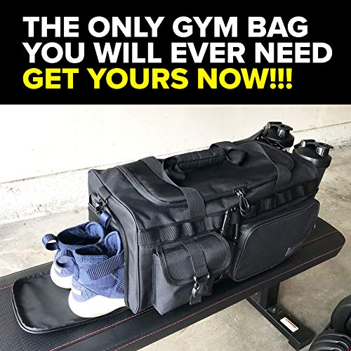 Fitdom 32L 20" Tactical Gym Duffle Bag with Shoe Compartment & Wet Pocket