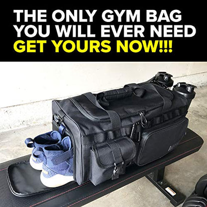 Fitdom 32L 20" Tactical Gym Duffle Bag with Shoe Compartment & Wet Pocket