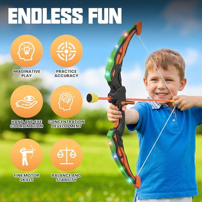 Kids Bow and Arrow Set Kids Archery Set Indoor Outdoor Toys for 3-12