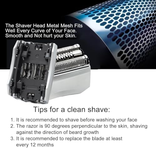 70S S7 Replacement Head for Braun Series 7 Shaver Replacement Head - color: Silver