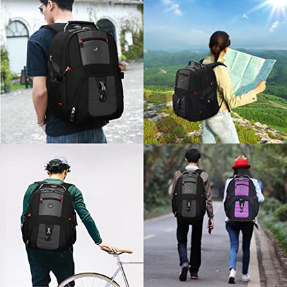 SHRRADOO Extra Large Travel Laptop Backpack for Men, Work College Backpacks - color: Grey