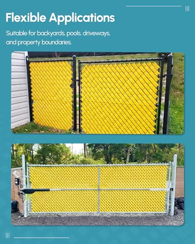 Pexco Privacy Slats for Chain Link Fence, 250 Ft, Yellow - color: Yellow