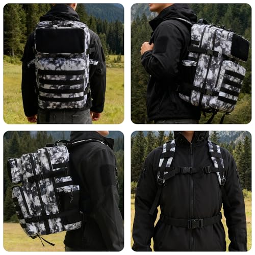 gracedon Tactical Backpack - Military Molle Bag 3 Days Pack for men and Women Large Assault Rucksack 25-45L (45L-gray) - color: 45l-gray