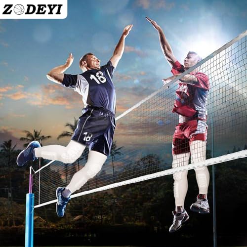 Wrestling Knee Pads Compression Leg Sleeve with Knee Pad and Calf Pad, 1 Pair Knee Sleeve with Shin Guards Shin Pads for Football, Baseball, Rugby, Lacrosse (2, White, X-Small) - color: White, size: X-Small