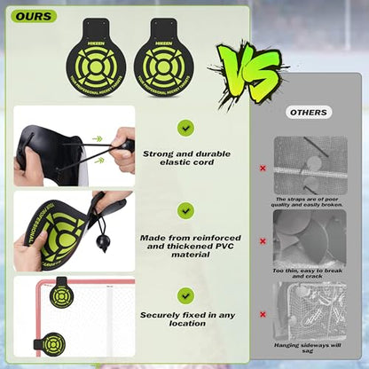 Hikeen 4 Pcs Professional Hockey Targets-Durable 5mm Thick PVC Goal Targets Can Withstand Powerful Shooting，Ideal Training Equipment for Hockey, Lacrosse, Soccer Accuracy Practice