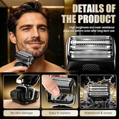 2-Pack Foil Head Compatible with Manscaped Chairman PRO - color: 2 Pcs