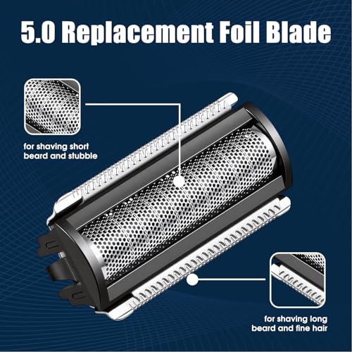 5.0 Ultr Shaver Replacement Blade Compatible with MANSCAPED The Lawn Mower 5.0 Ultra SkinSafe Razor (Black/2 Packs)