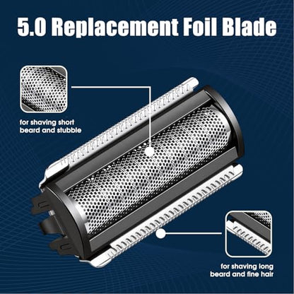 5.0 Ultr Shaver Replacement Blade Compatible with MANSCAPED The Lawn Mower 5.0 Ultra SkinSafe Razor (Black/2 Packs)