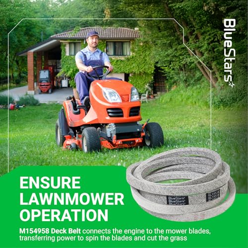 BlueStars M154958 Mower Deck Belt | Aramid Cord | 111.4" x 5/8" - size: M154958, style: Aramid Cord