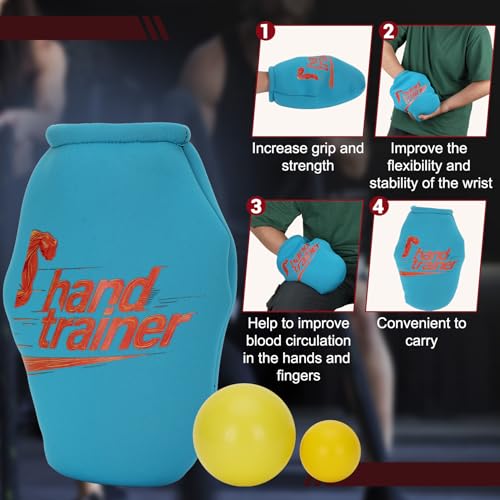 Blue Finger Grip Strengthener, Grip Strength Trainer, and Forearm Strengthener - Designed for Enhancing Grip, Finger Exercises, and Wrist Training