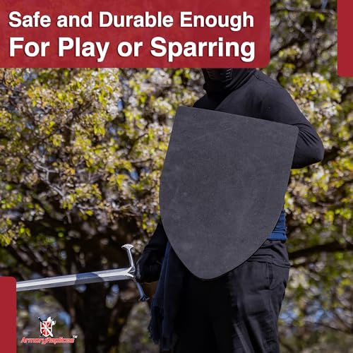 Armory Replicas™ - Throes of Battle Customizable Foam Medieval Shield - Superior LARP Costume Gear - style: Black Battle Fury
