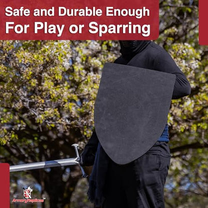 Armory Replicas™ - Throes of Battle Customizable Foam Medieval Shield - Superior LARP Costume Gear - style: Black Battle Fury