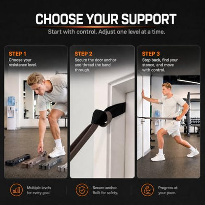 VEICK Pull Up Assist Resistance Bands for Home Gym - color: Gray Set of 5 + Hand Grip Pads