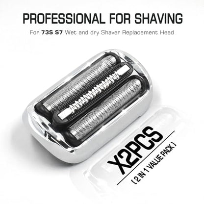 S7 73S 360 Replacement Head Foil & Cutters for Braun Series 7 Eletric Shavers, Compatible with Braun New Generation 7020s, 7025s, 7027 cs, 7071cc, 7075cc, 7085cc Razor