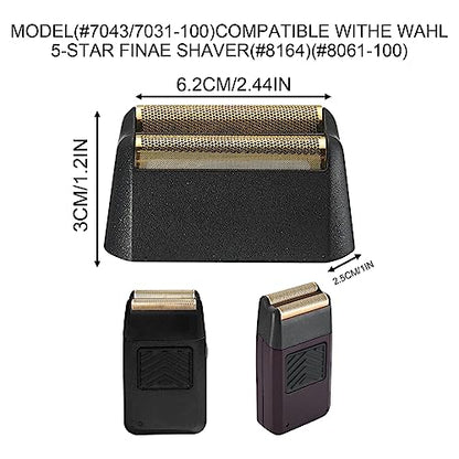5 Star Shaver Replacement Foil Compatible with wahl Shaver Foil - color: Black Foil and Cutters(2 Count)