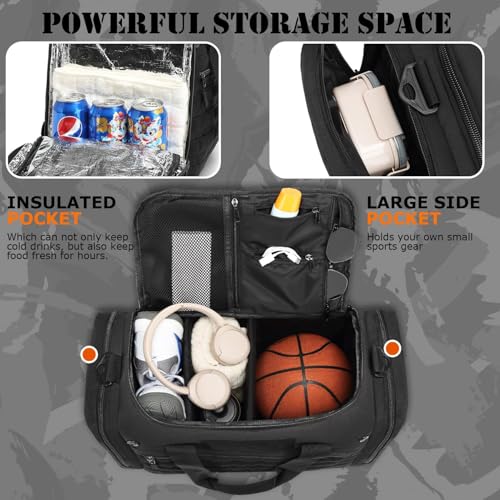 65L Extra Large Duffle Bag for Men & Women - Military Tactical Gym Bag - color: Black, size: 65L