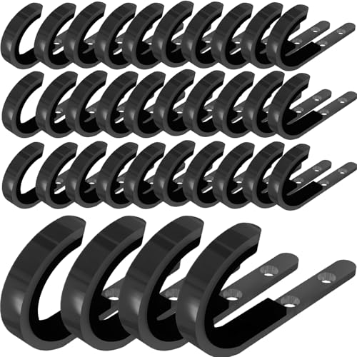 HEKAGURA Metal Gun Rack Storage Rifles Shotgun Hooks Wall Mount Hangers for Any Rifles Shotguns Archery Bow with Soft Padding and Heavy Duty Steel… - color: 34Pack Black