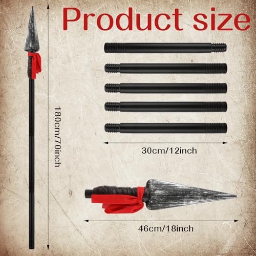 2 Sets Roman Plastic Spear, 70" Tactical Spear, Native American Weapons, Halloween Cosplay Accessory, Adult Toy Prop Weapon - color: Spear